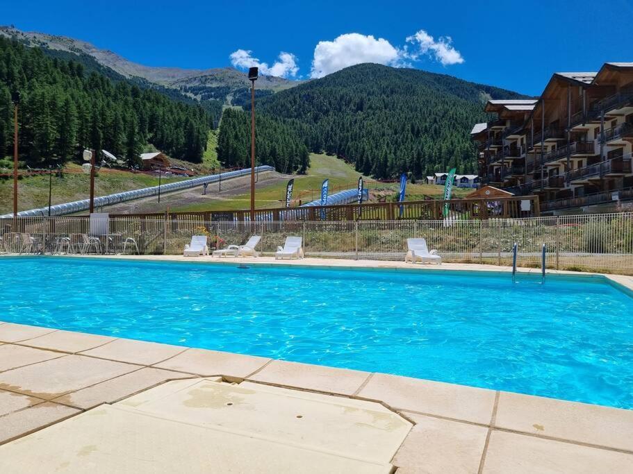 T2 + Coin Montagne - Wifi/Piscine - Les Orres 1800 Exterior foto